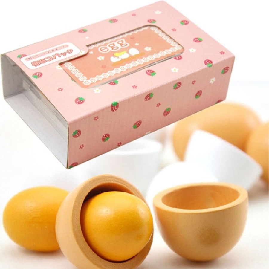 Toy Mini Me Ltd | A Box Of Wooden Eggs (6 Pieces)