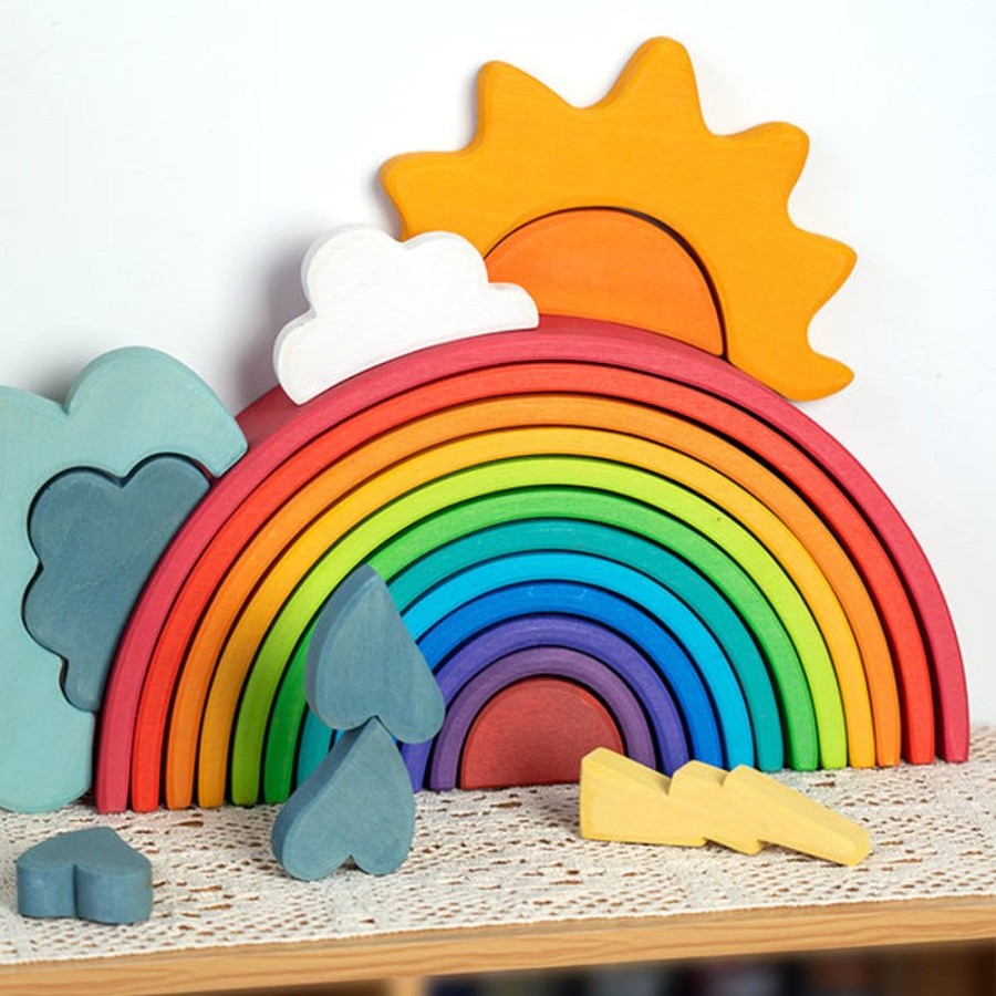 Toy Mini Me Ltd | Beechwood Rainbow Blocks