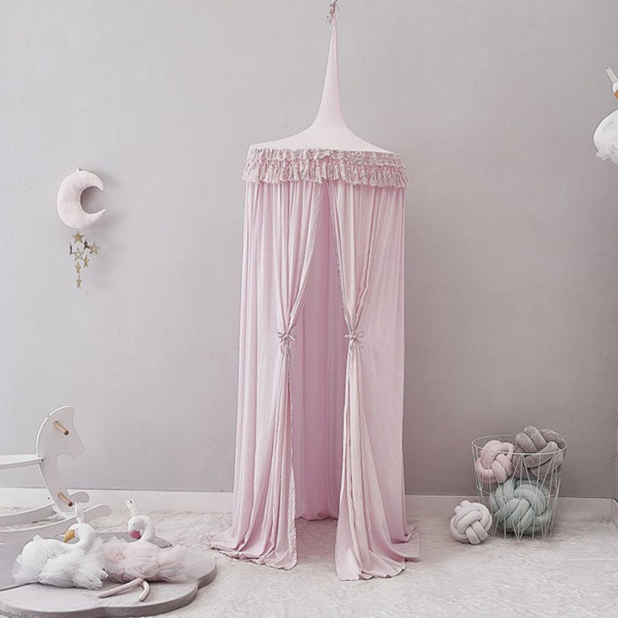 Kids Bedroom Mini Me Ltd | Pink Canopy With Tassel