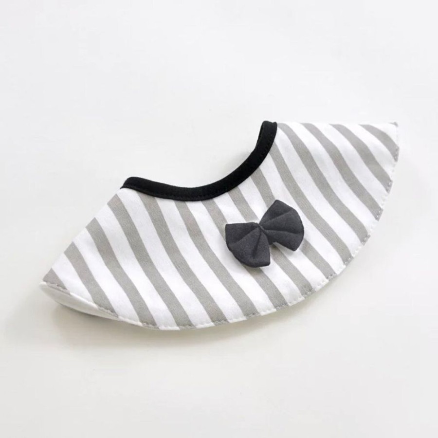 Baby Mini Me Ltd | Kooape Baby Bib -Grey Stripe