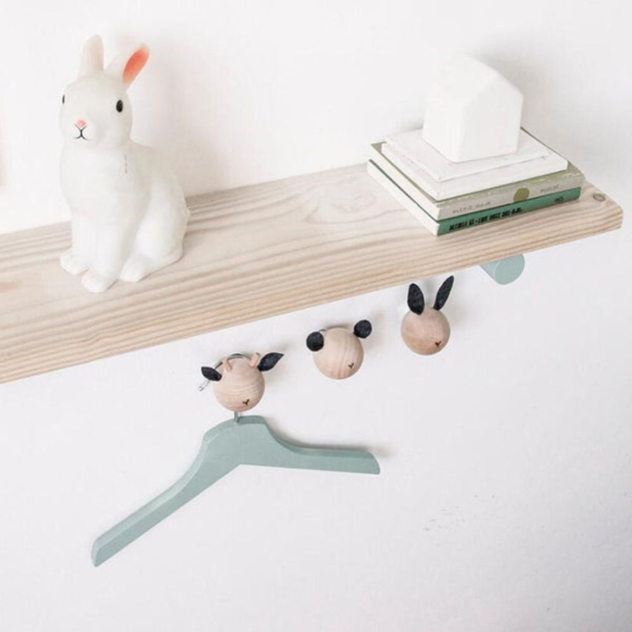 Kids Bedroom Mini Me Ltd | 3 Wooden Animal Hooks