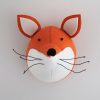 Kids Bedroom Mini Me Ltd | Fox-Felt Animal Head /Hand Made Room Deco