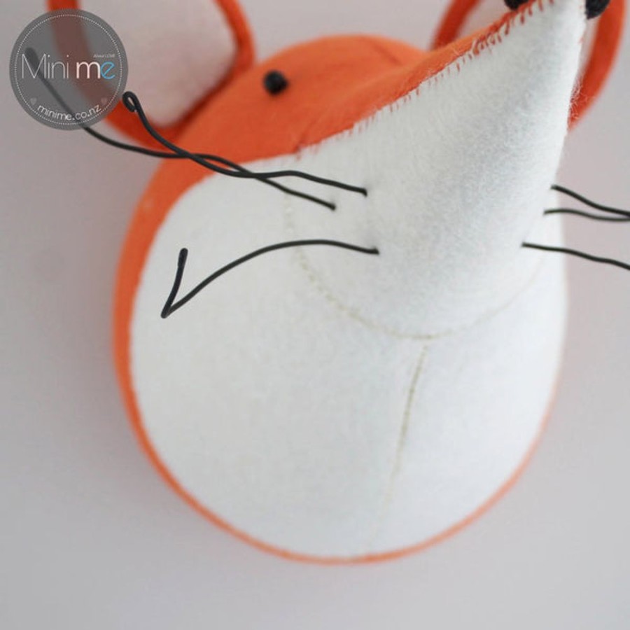 Kids Bedroom Mini Me Ltd | Fox-Felt Animal Head /Hand Made Room Deco