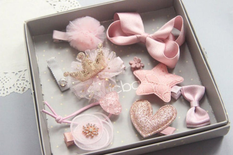 Accessories Mini Me Ltd | Pink Baby Hair Clips 10 In 1