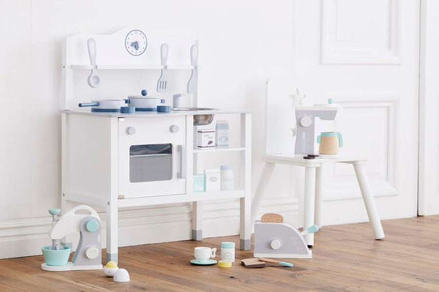 Toy Kids concept | White Wooden Play Kitchen Set