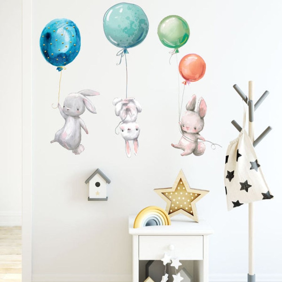 Kids Bedroom Mini Me Ltd | Wall Sticker - Bunny & Balloon