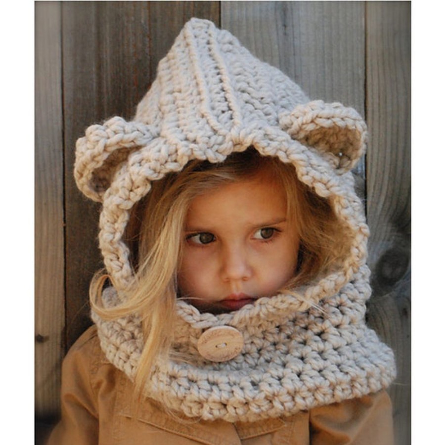 Accessories Mini Me Ltd | Bear Ear Kids Knitted Hat (2Y-7Y)