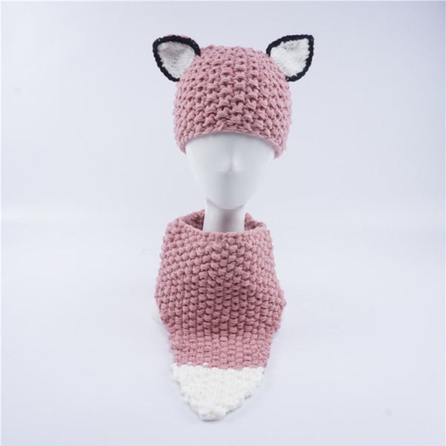 Accessories Mini Me Ltd | Fox #2 Kids Knitted Hat (3Y-8Y)