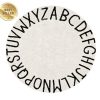 Kids Bedroom Mini Me Ltd | White Round Alphabet Rug