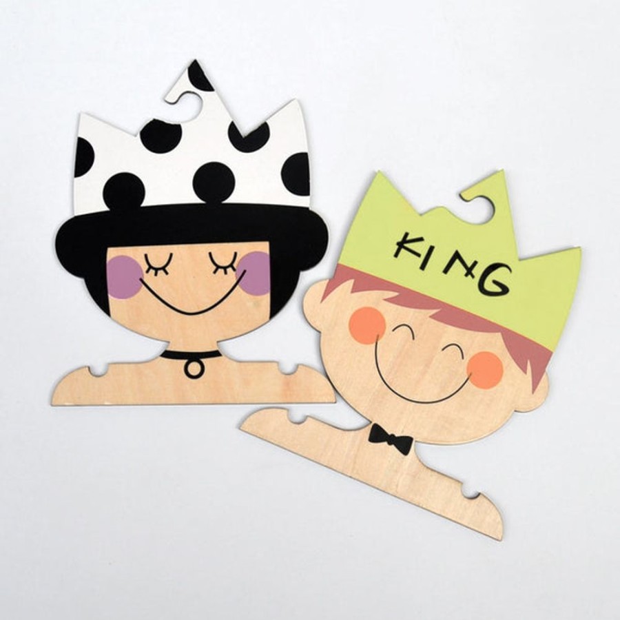 Kids Bedroom Mini Me Ltd | King / Princess Wooden Hangers For Kids