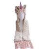 Accessories Mini Me Ltd | Pink Horn Unicorn Kids Knitted Hat (2Y-6Y)