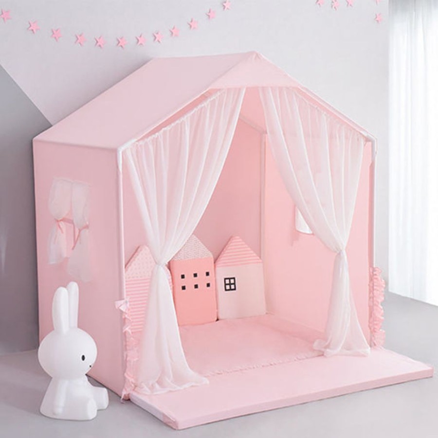 Kids Bedroom Mini Me Ltd | Pink Little Dove Kids Indoor Playhouse /Floor Bed