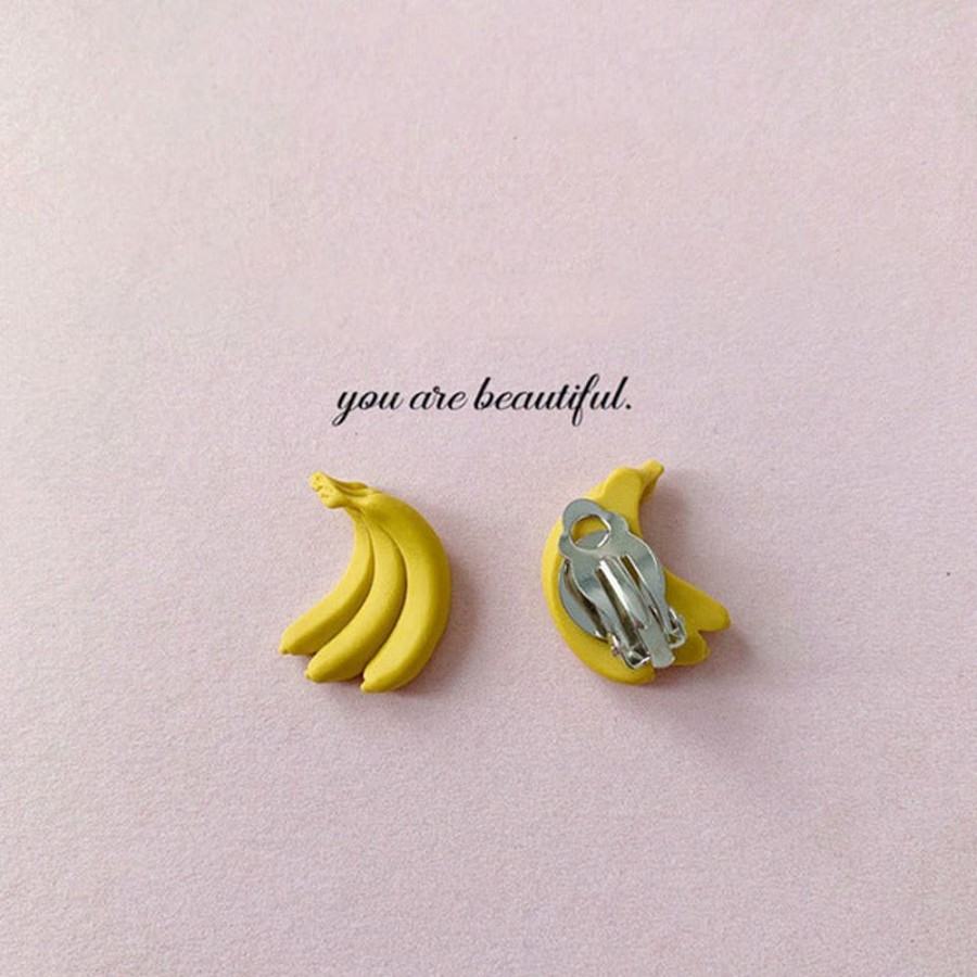 Accessories earrings | Banana Clip On Earrings